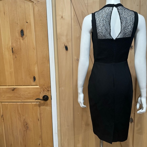 Reiss Casablanca Black Mini Cocktail Lace Dress Size 4 Sheath Dress - Picture 6 of 16